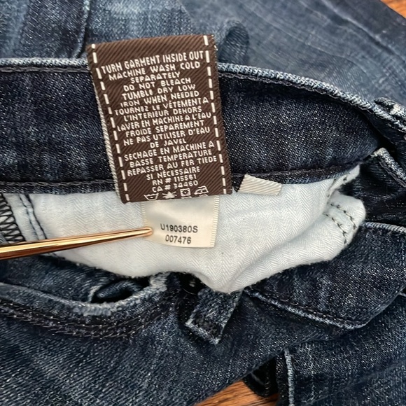 Seven 7 for all mankind straight leg medium wash size 27 jeans denim u190380s - Picture 5 of 9